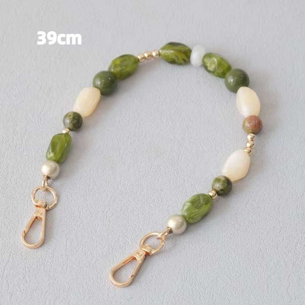 Luxury Bags Green - Fashion Acrylic Beaded Chain Strap Detachable
