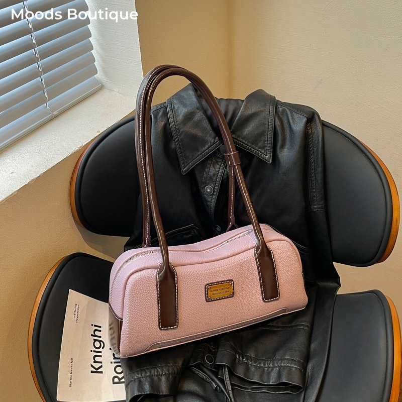 Luxury Bags Consignment - Contrast Stitch Underarm Shoulder Bags For