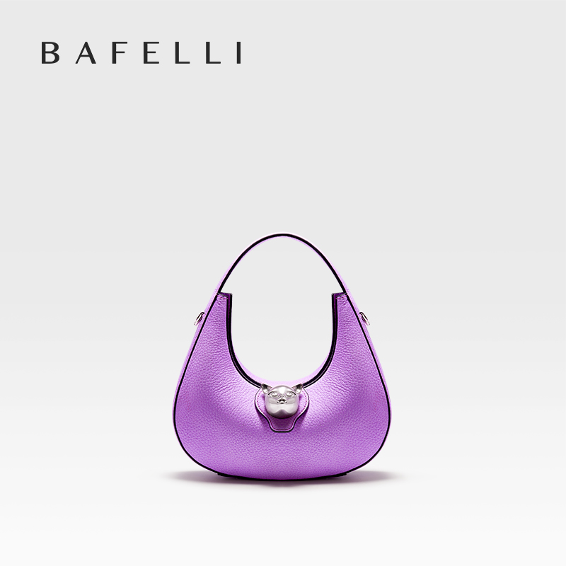 Half Moon Bag Suede - BAFELLI 2025 WOMEN'S BAG LUXURY BRAND