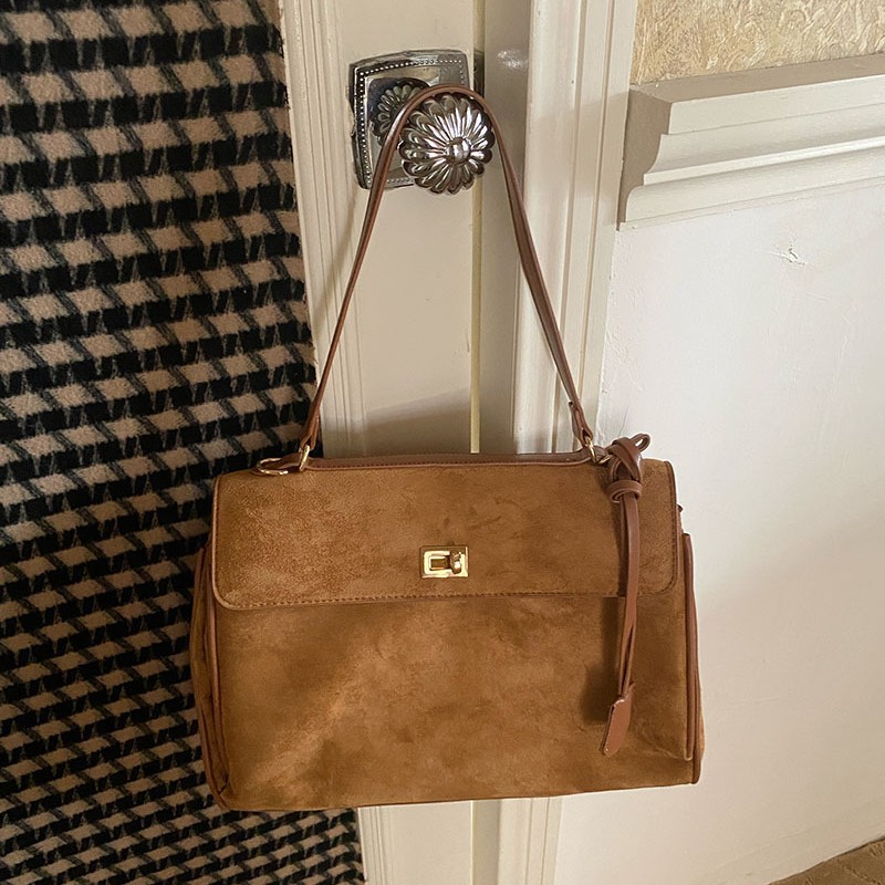 Luxury Bags Vip - Faux Suede Women Handbag Large Capacity
