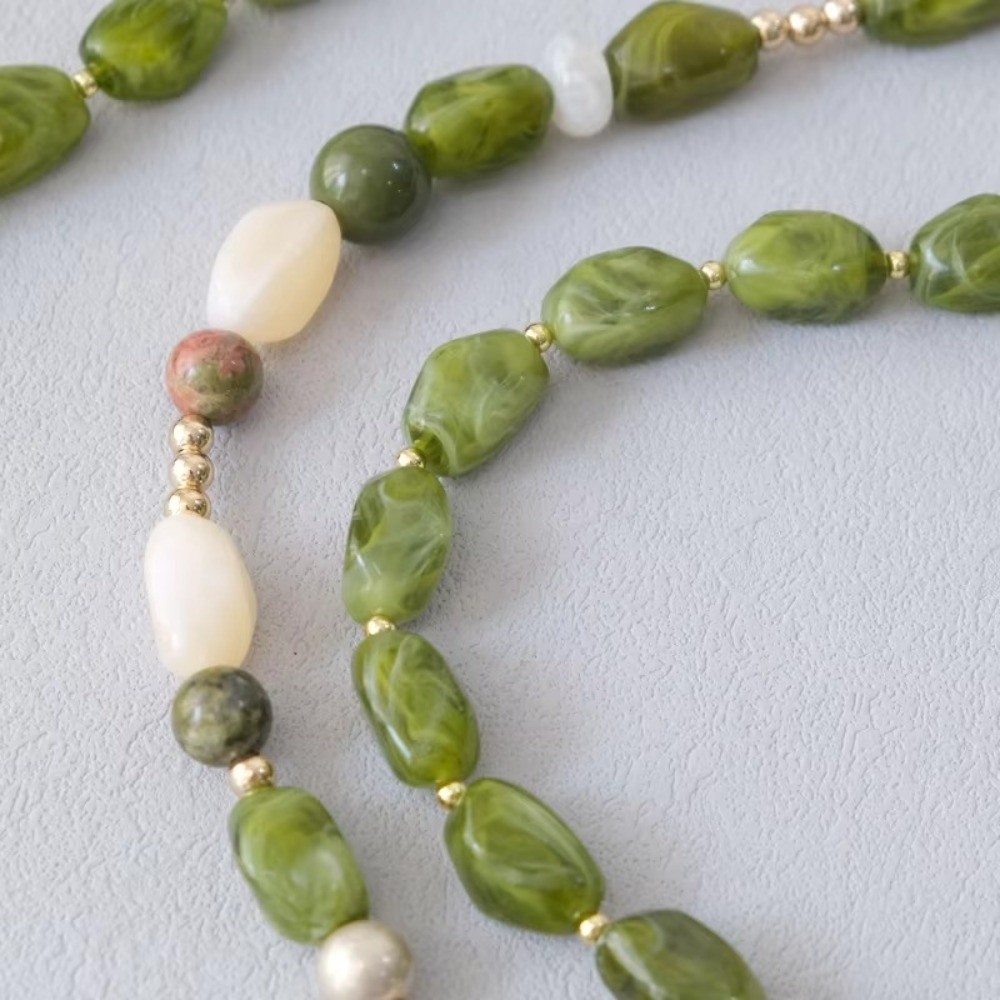 Fashion Acrylic Beaded Chain S - Luxury Bags Green review and price
