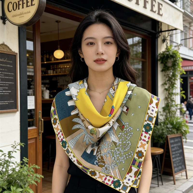Square Silk Scarf 90CM Luxury  - Luxury Bags And Accessories review and price