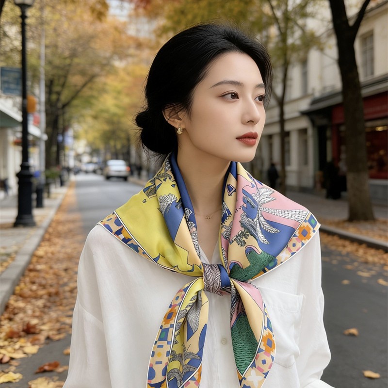Square Silk Scarf 90CM Luxury  - Luxury Bags And Accessories review and price