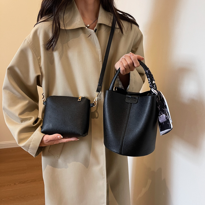 Red PU Bucket Shoulder and Cro - Luxury Bags For Women Sale review and price