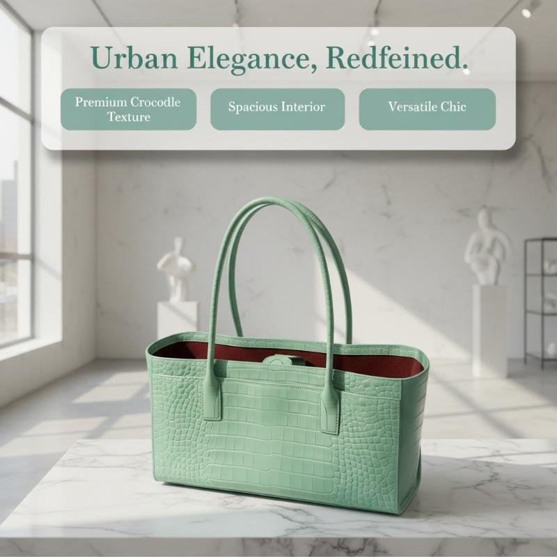 Luxury Crocodile Print Leather - Luxury Bags Green review and price
