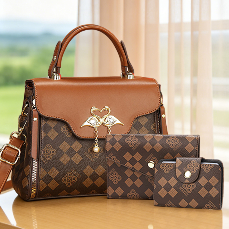 3-piece women's bag set, light - Luxury Bags & Leather Repair Of Atlanta Reviews review and price