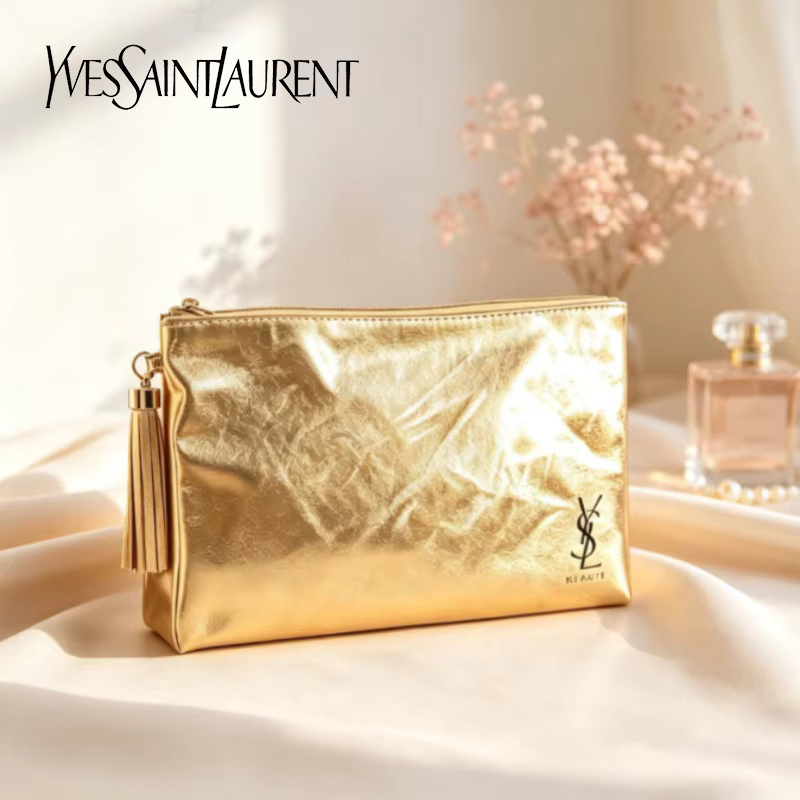 YSL Golden Cosmetic Bag, Porta - Luxury Bags Consignment review and price