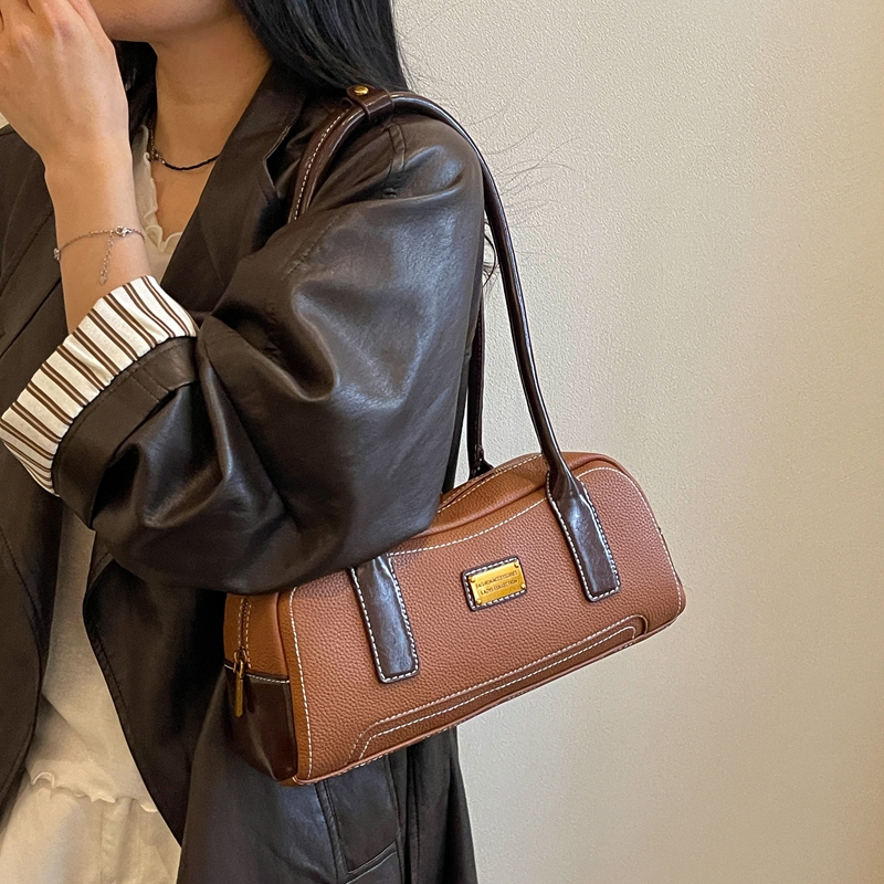 Contrast Stitch Underarm Shoul - Luxury Bags Consignment review and price