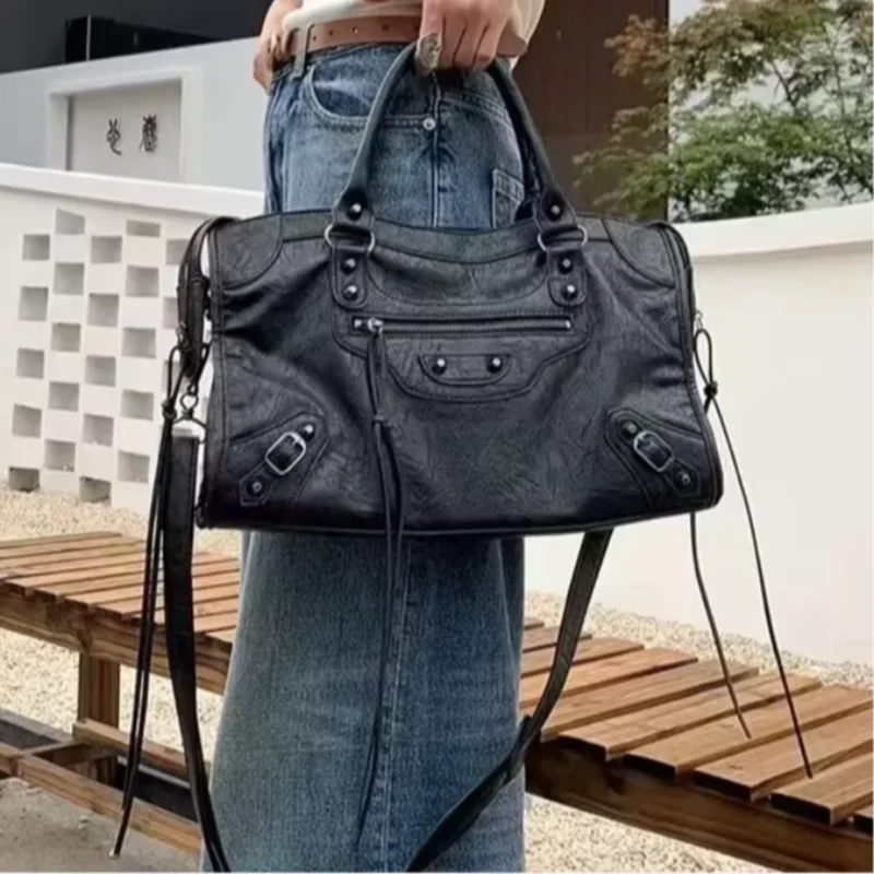 Street Style Rivet Tote Bag Bl - Luxury Bags Vip review and price