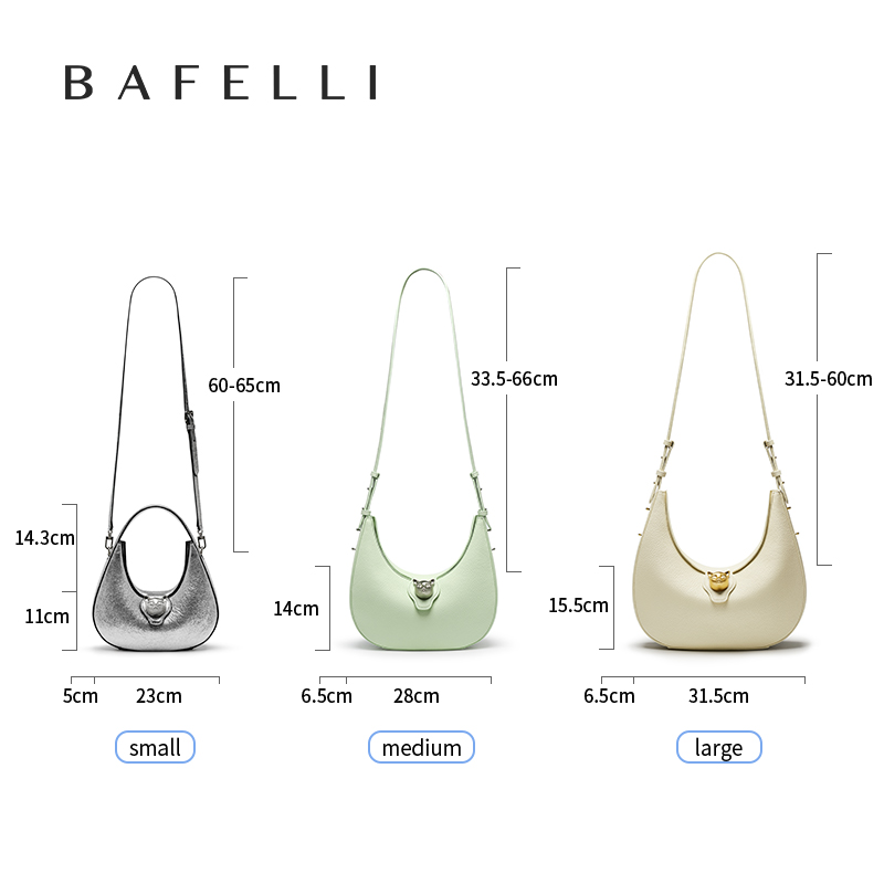 BAFELLI 2025 WOMEN'S BAG LUXUR - Half Moon Bag Suede review and price