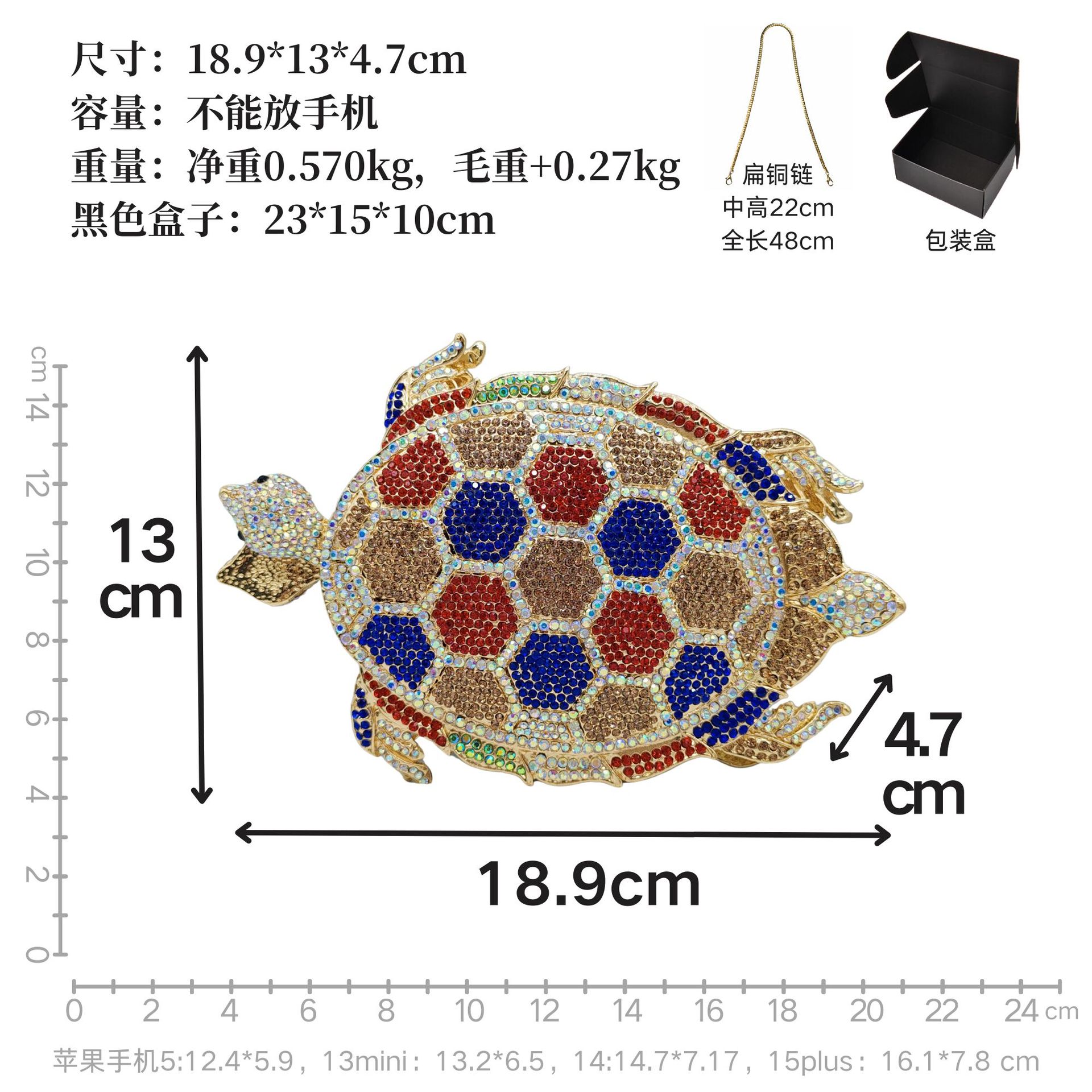 Turtle-Shaped Rhinestone Eveni - Luxury Bags Green review and price