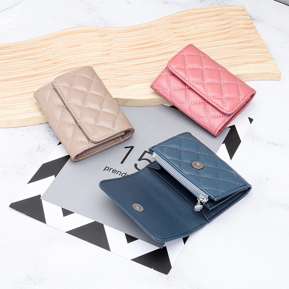 Sheepskin Quilted Card Holder  - Luxury Bags Names review and price