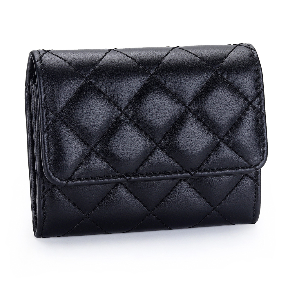Sheepskin Quilted Card Holder  - Luxury Bags Names review and price